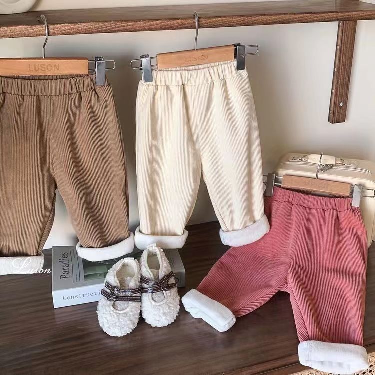 Outono inverno crianças roupas - Corduroy Pant Warm avaliação e preço