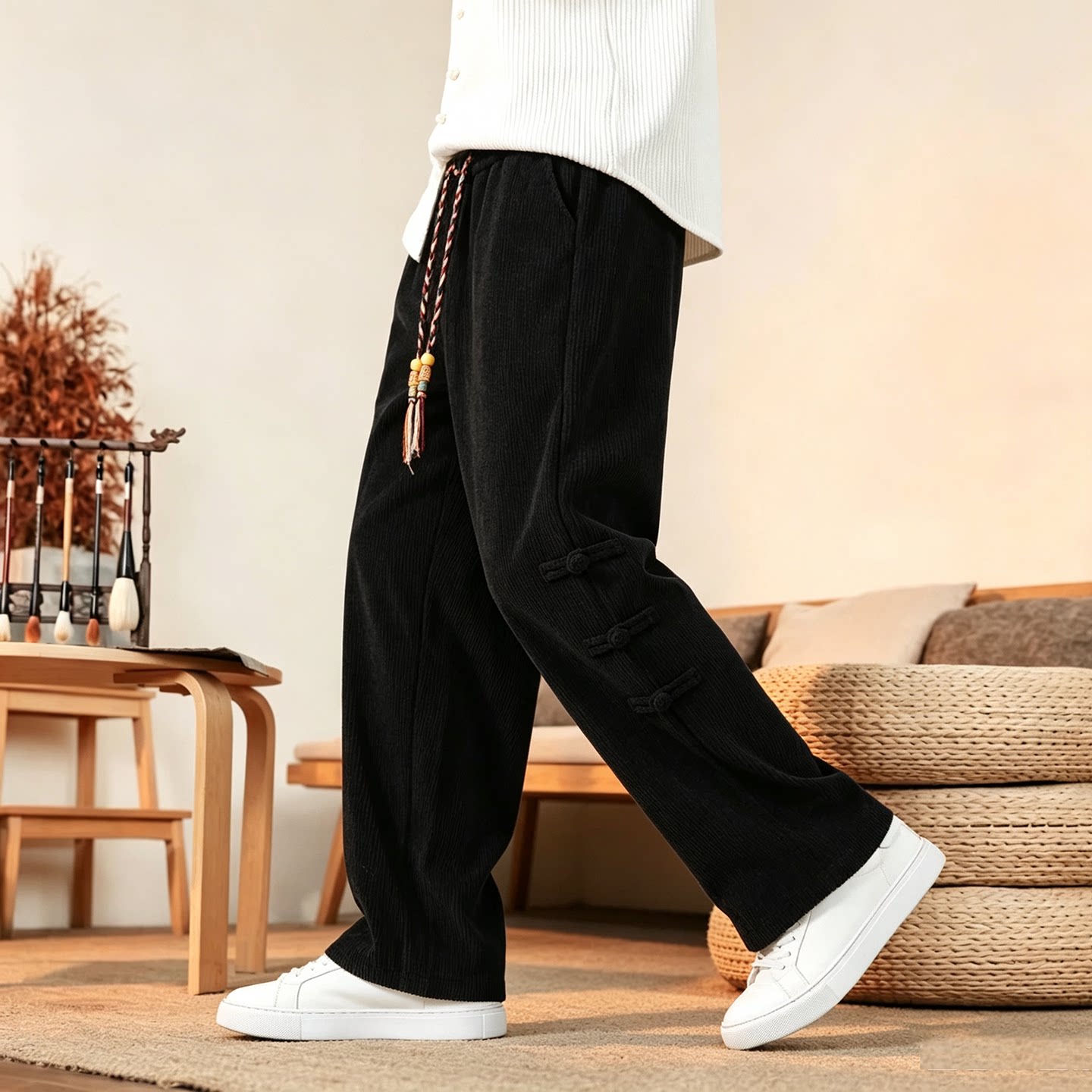 Calças Masculinas Novas de Out - Corduroy Pant Warm avaliação e preço