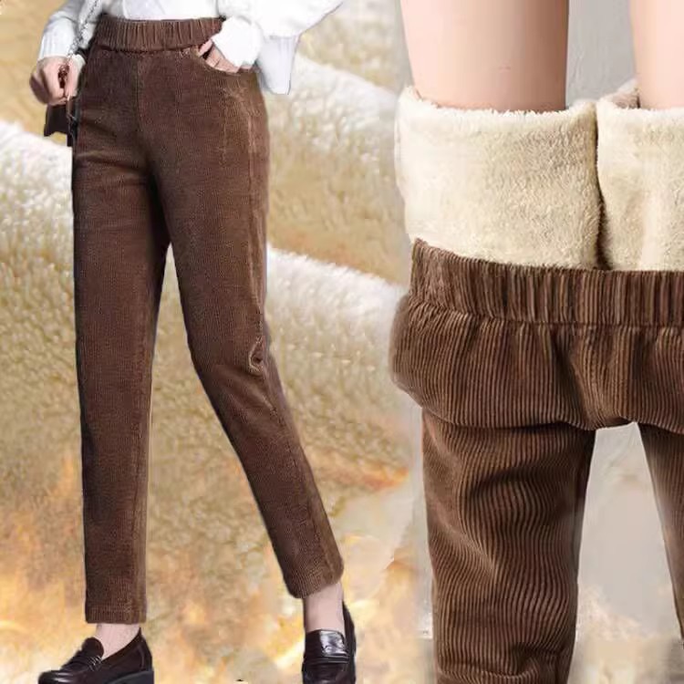 1 pçs feminino outono inverno  - Corduroy Pant Warm avaliação e preço
