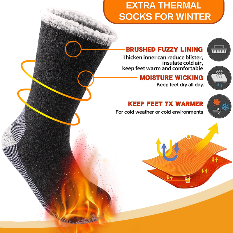 1 par de meias masculinas de l - Thermal Sock Wool avaliação e preço